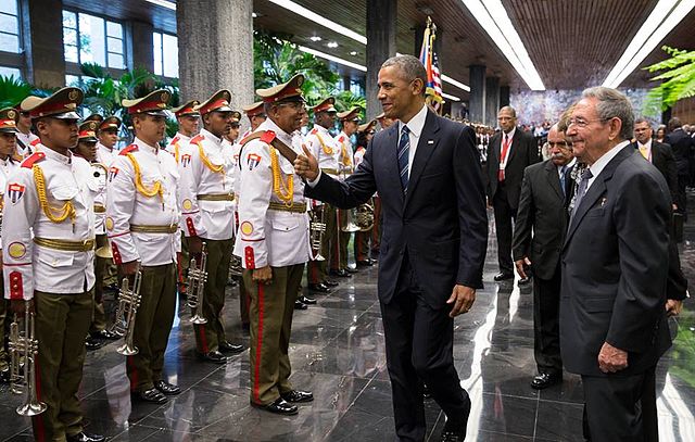 Barack Obama and Ral Castro at the Palace of the Revolution in Havana Cuba 03.21.16