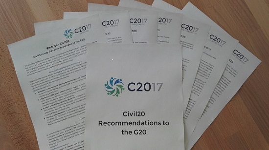 Civil20 Empfehlungen an die G20. Foto: C20-Sekretariat